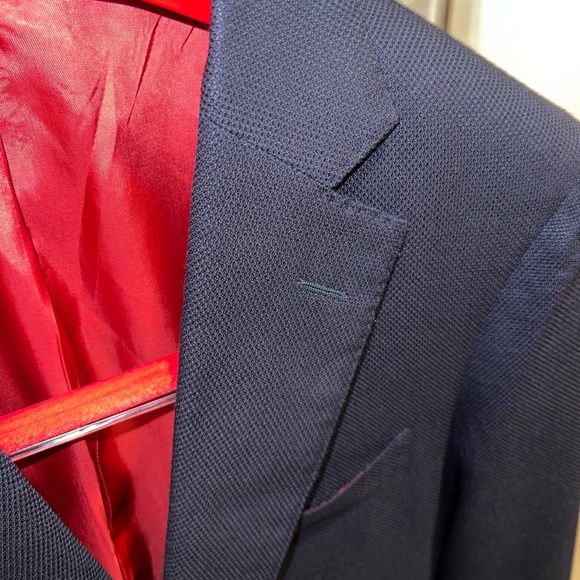 Slight worn Suit Supply 42 R Navy Sienna Suit Coat - Picture 9 of 11